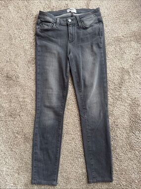 PAIGE Gray Wash Skinny Jeans